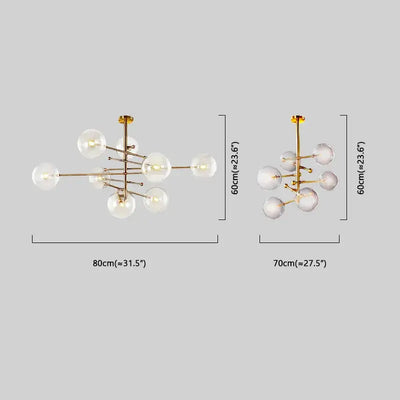 Royal Branch Glass Chandelier Size