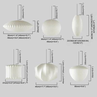 Lámpara colgante rústica Zenno de color blanco - Estructura metálica con pantalla de seda sintética