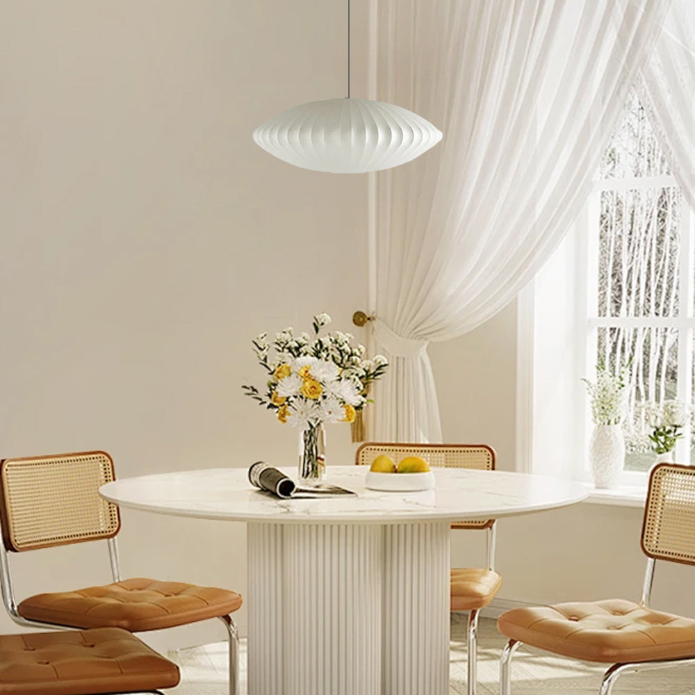 Rustic White Lantern Pendant Light Dining Room
