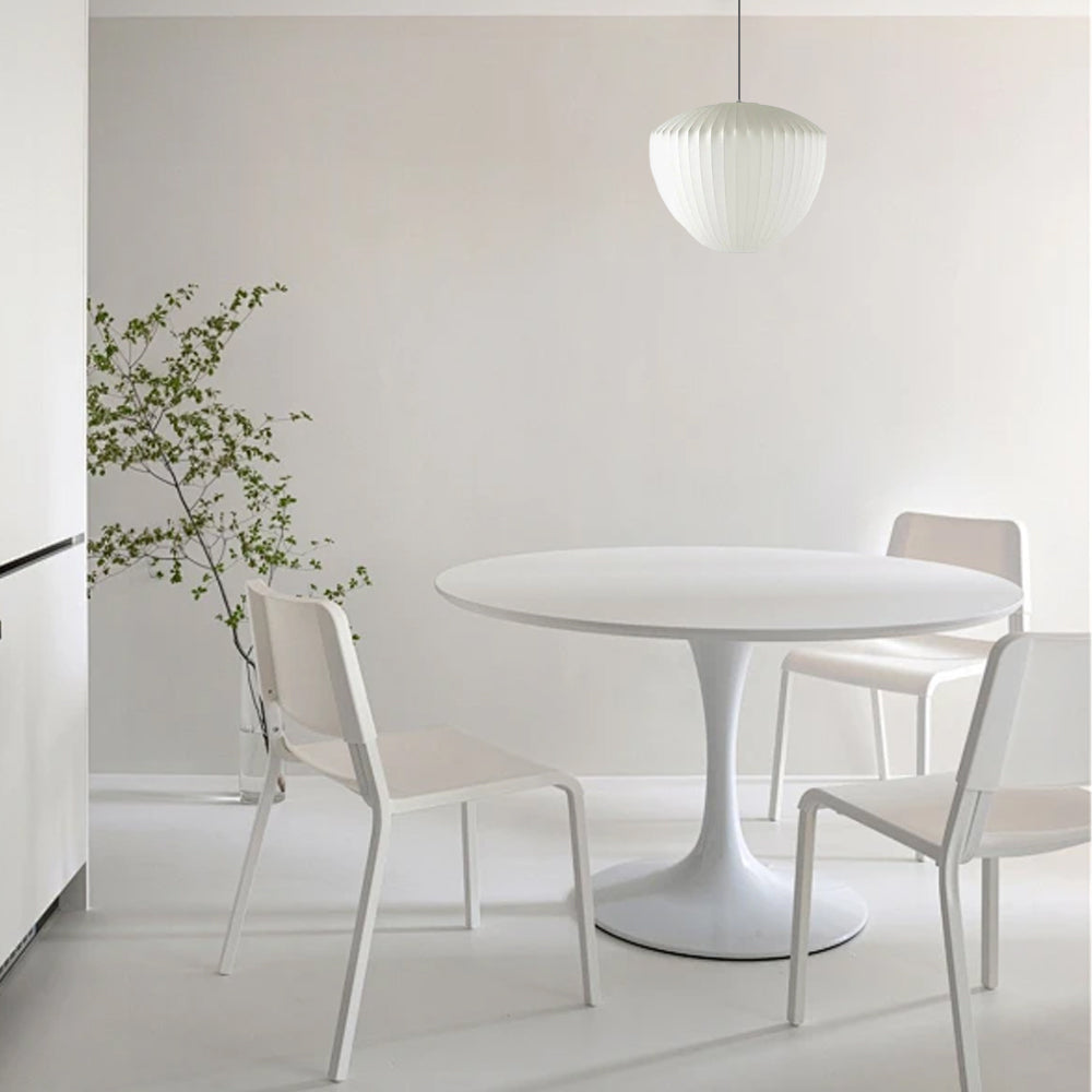 Rustic White Lantern Pendant Light Dining Room