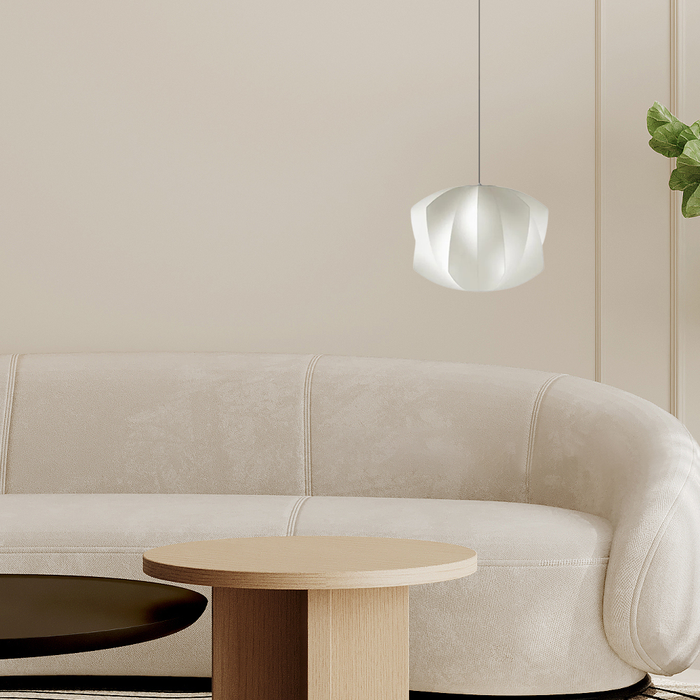 Rustic White Lantern Pendant Light Living Room