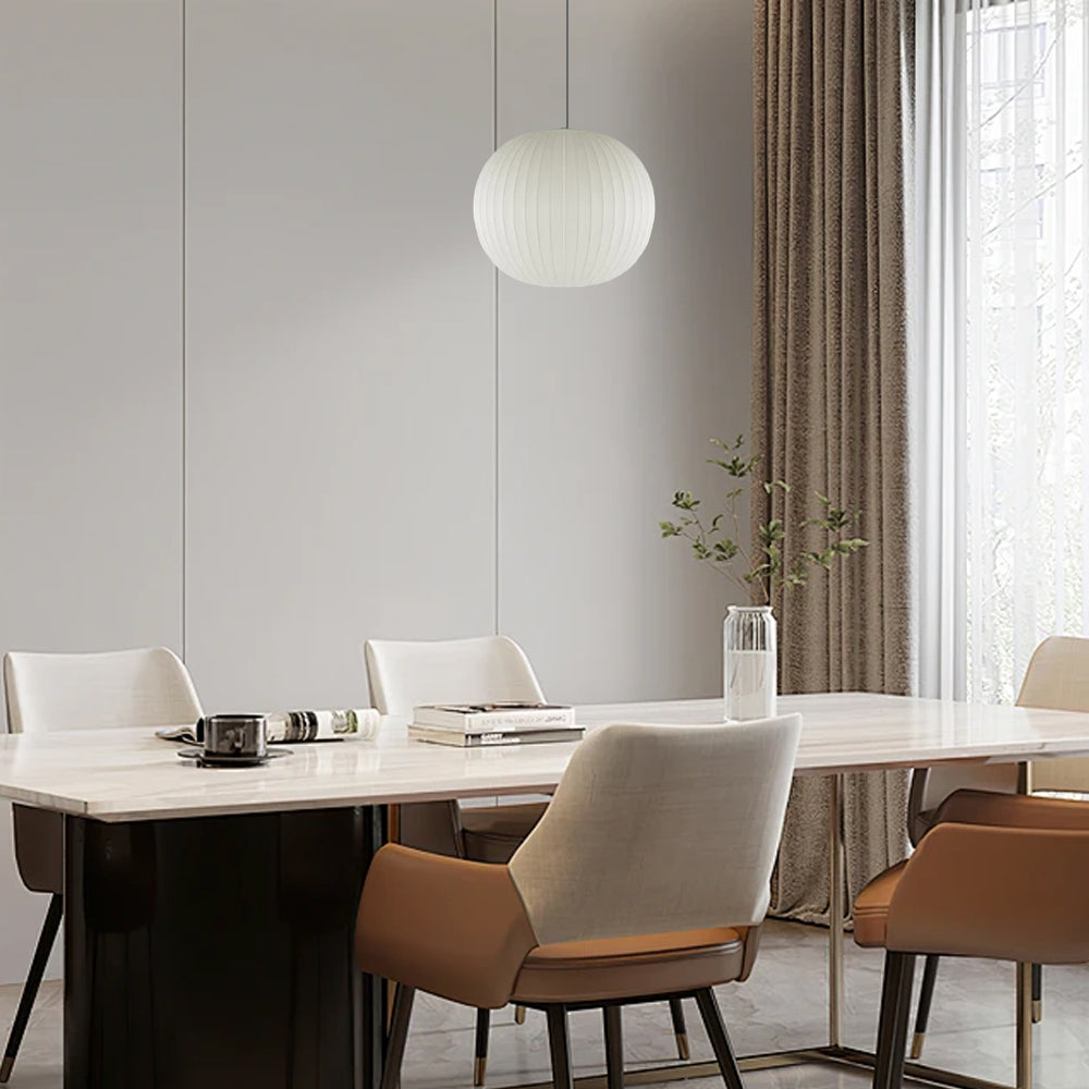 Rustic White Lantern Pendant Light Dining Room