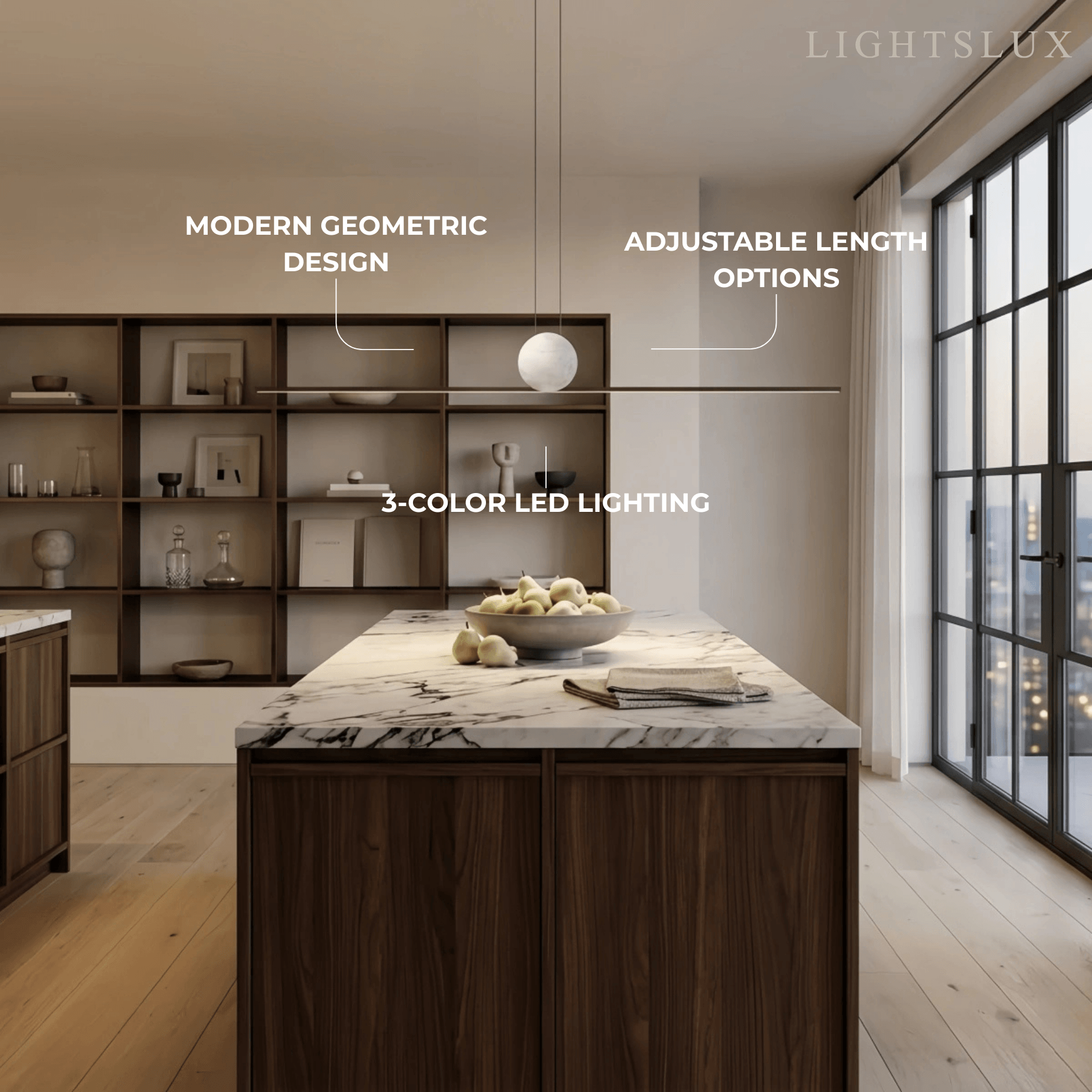 Arcato Modern Linear Pendant Light