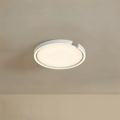 Embrace Modern Round LED Ceiling Light  Black/White Metal for Bedroom/Living Room