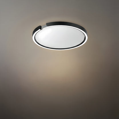 Embrace Modern Round LED Ceiling Light  Black/White Metal for Bedroom/Living Room