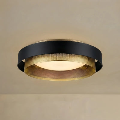 Excelis Modern Ring Ceiling Light — Metal & Acrylic Annular Design for Dining Room