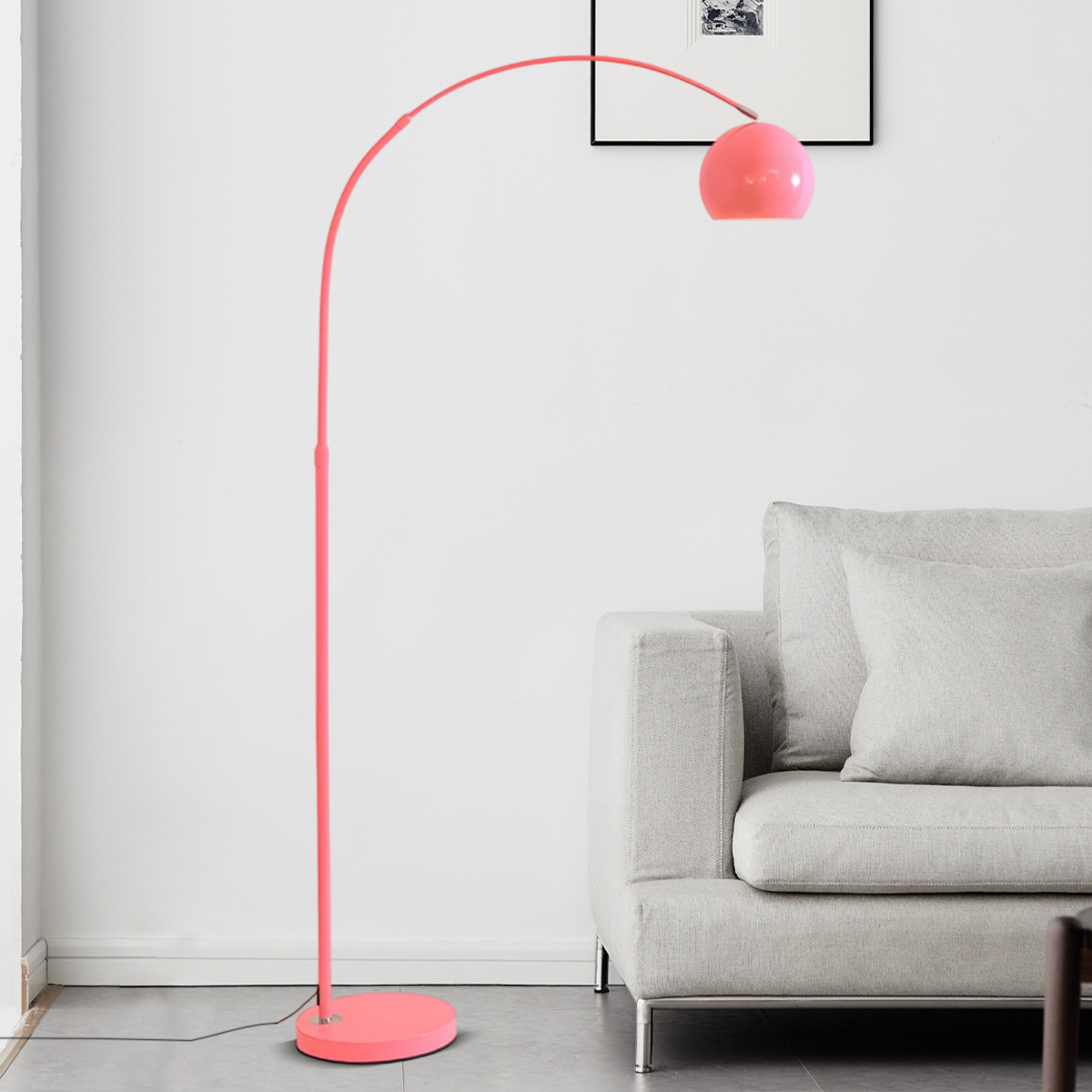 Velora Nordic Floor Lamp - Metal in Black/Blue/Gold/Pink for Bedroom