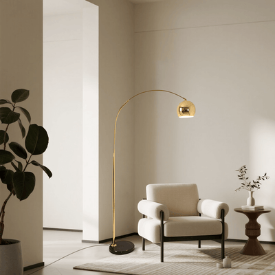 Nordic Floor Lamp - Metal in Black/Blue/Gold/Pink