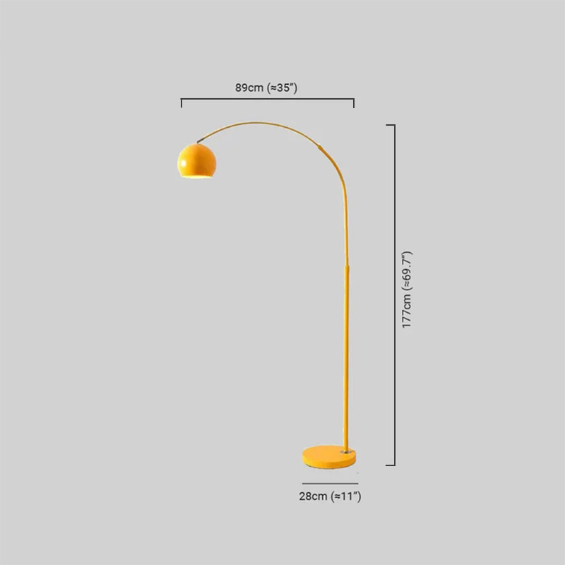 Nordic Floor Lamp Metal Dimension