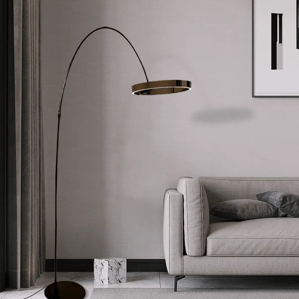Floor Lamp – Minimalist Black Metal Design for Living Room