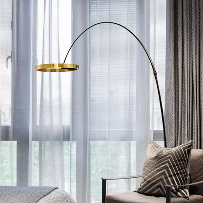 Minimalist Arch Gold Floor Lamp for Living Room