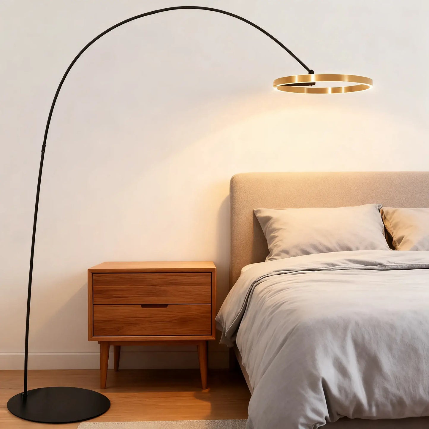 Floor Lamp – Minimalist Black Metal Design for Living Room