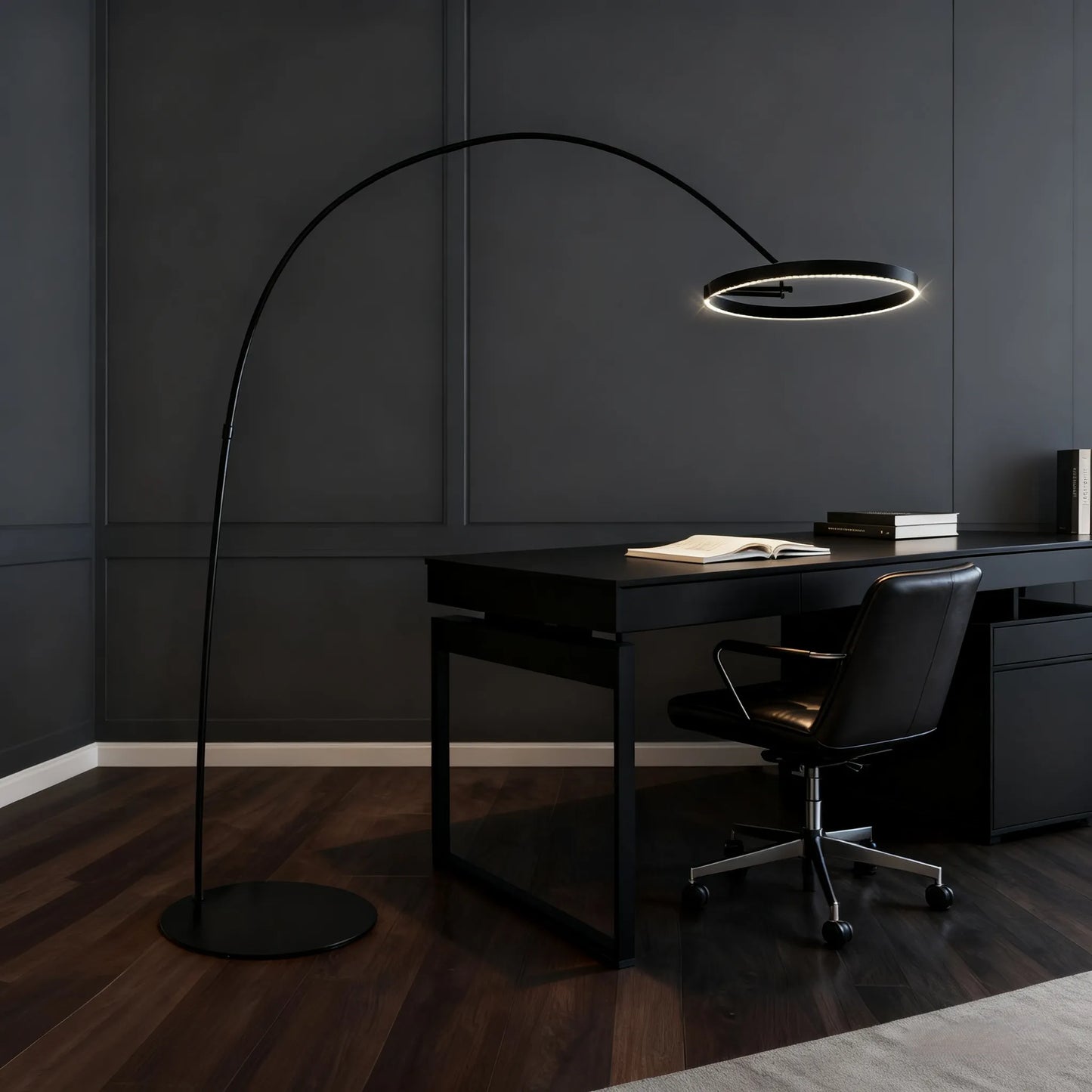 Floor Lamp – Minimalist Black Metal Design for Living Room