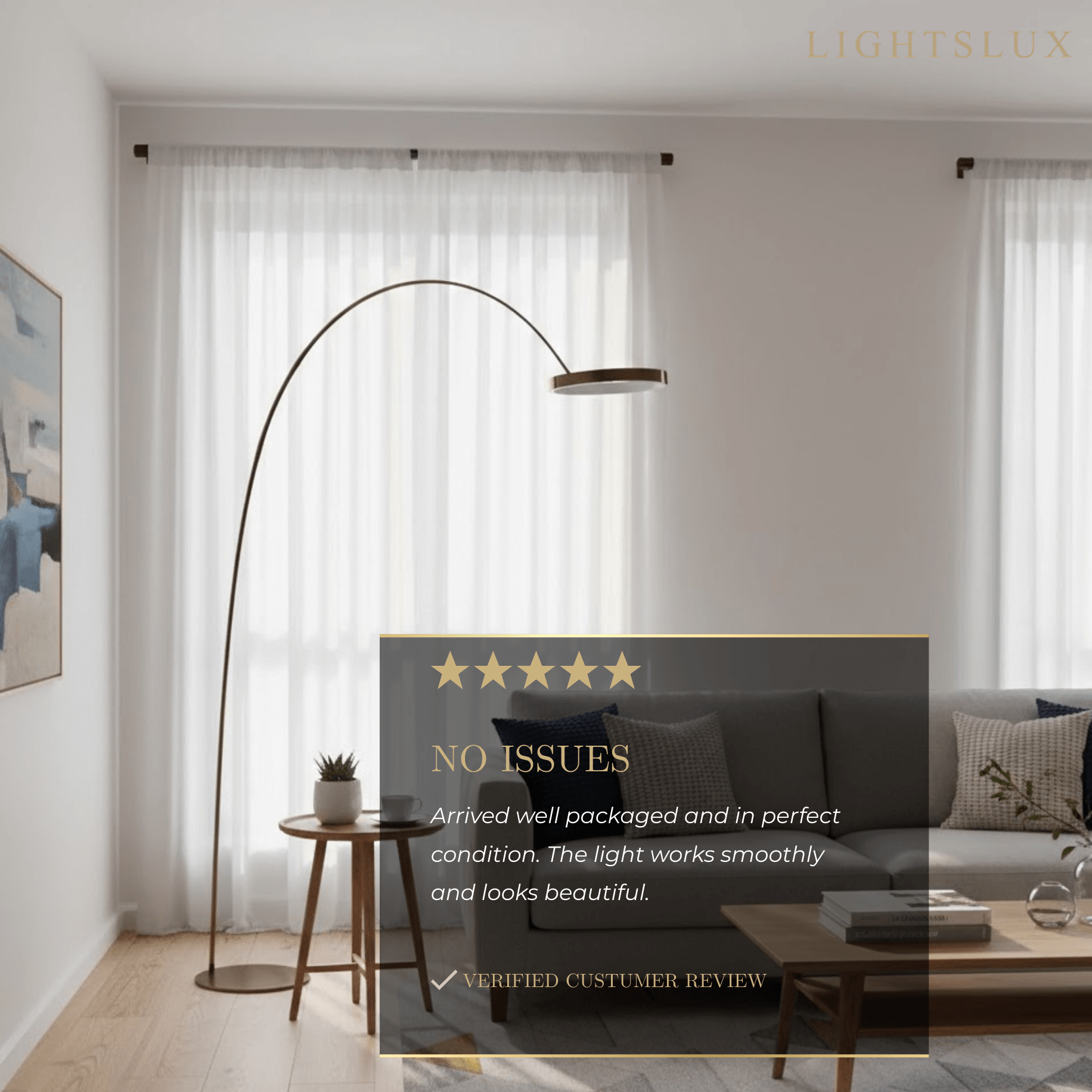 Velora Modern Round Floor Lamp – Minimalist Black Metal Design for Living Room