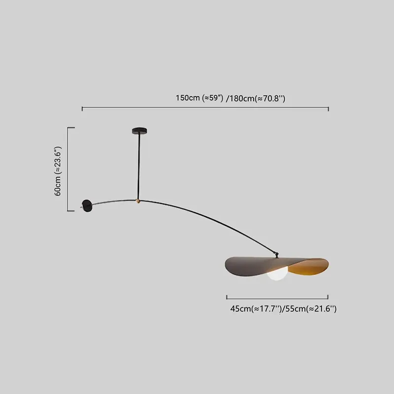 Modern Metal Pendant Light Dimension