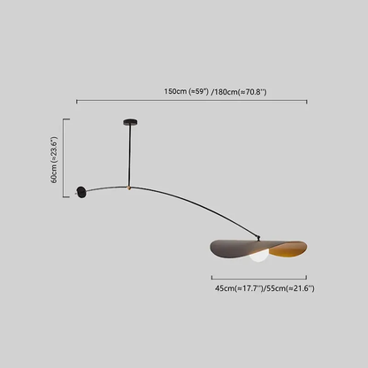 Modern Metal Pendant Light Dimension