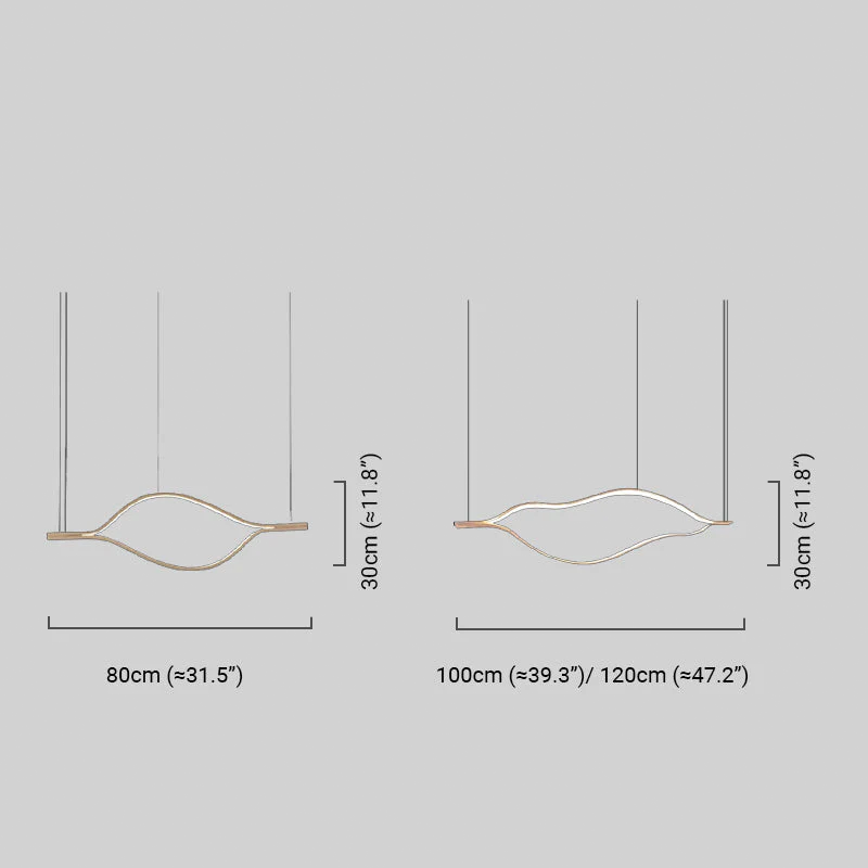 Modern Linear Pendant Light Dimension