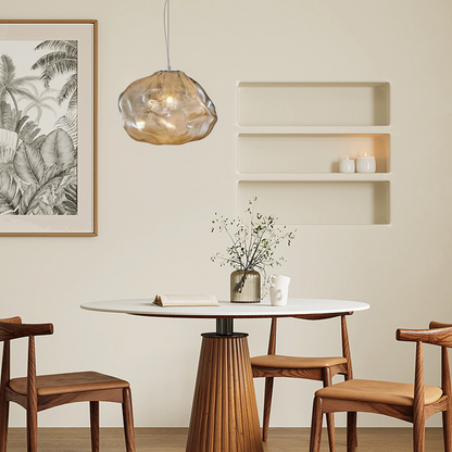 Minimalist Glass Pendant Light Amber