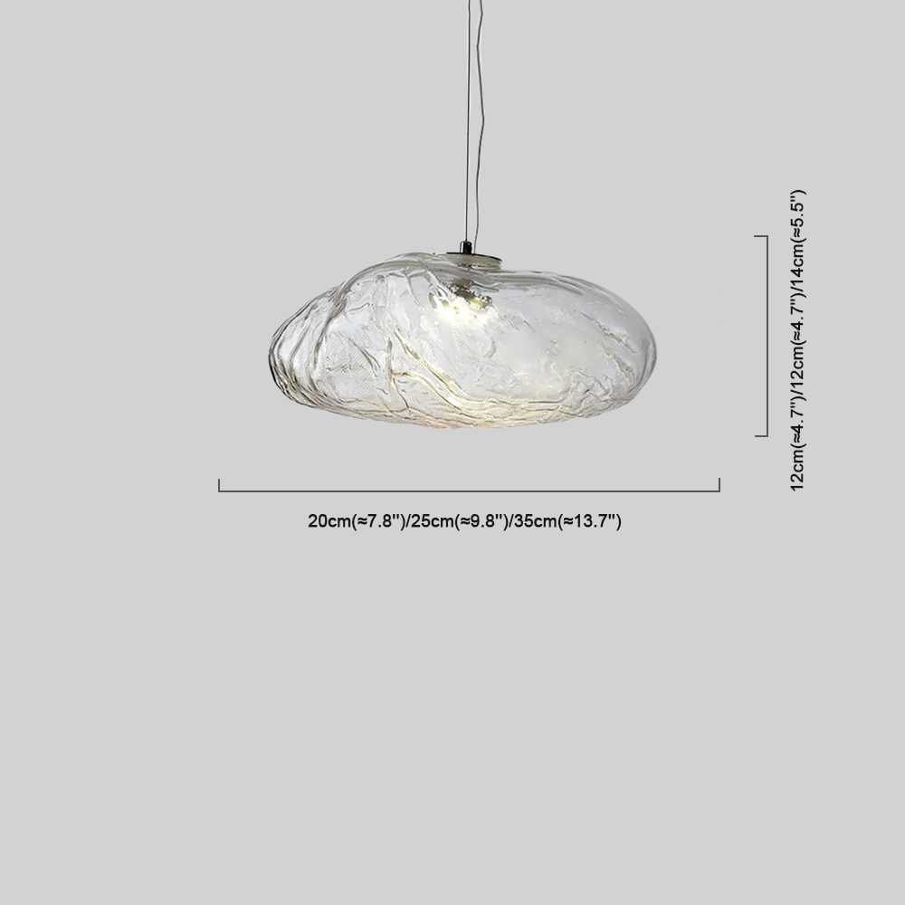 Minimalist Glass Pendant Light Dimension