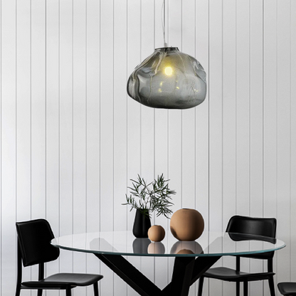 Minimalist Glass Pendant Light Gray