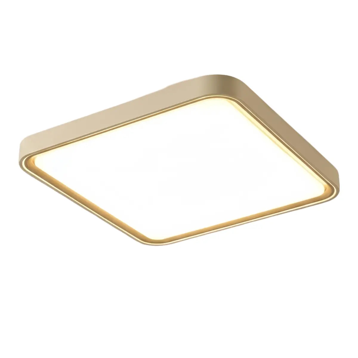 Embrace Modern Gray Ceiling Light – Metal Frame Square/Round for Bedroom