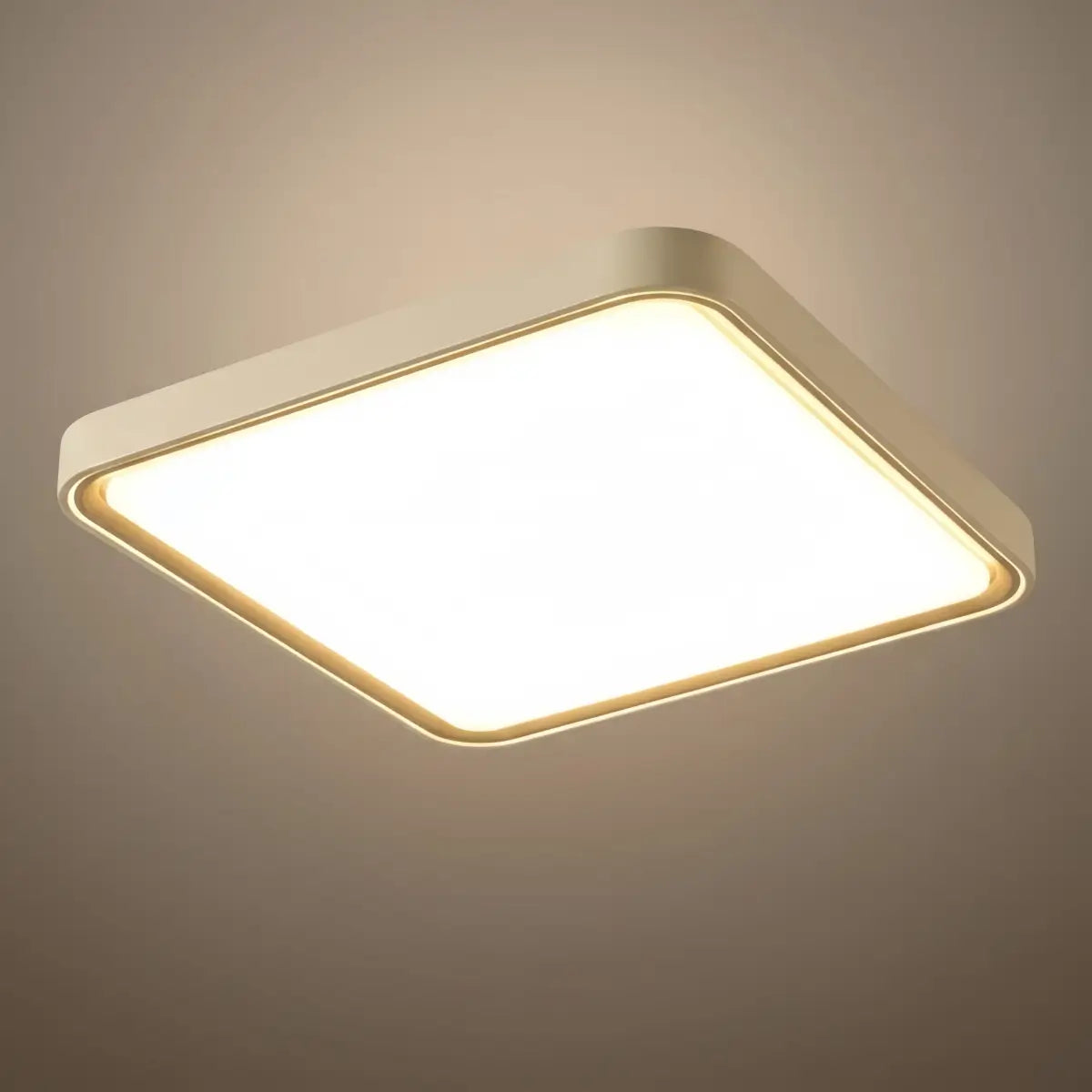Embrace Modern Gray Ceiling Light – Metal Frame Square/Round for Bedroom
