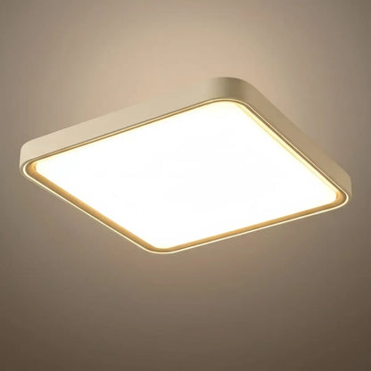 Embrace Modern Gray Ceiling Light – Metal Frame Square/Round for Bedroom