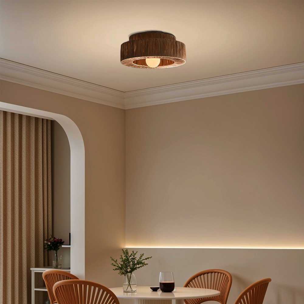 Rustic Wooden Pendant Light 