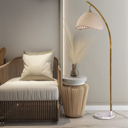 Velora Natural Beige Floor Lamp
