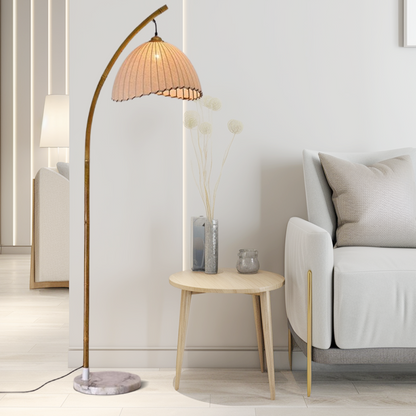 Velora Natural Beige Floor Lamp