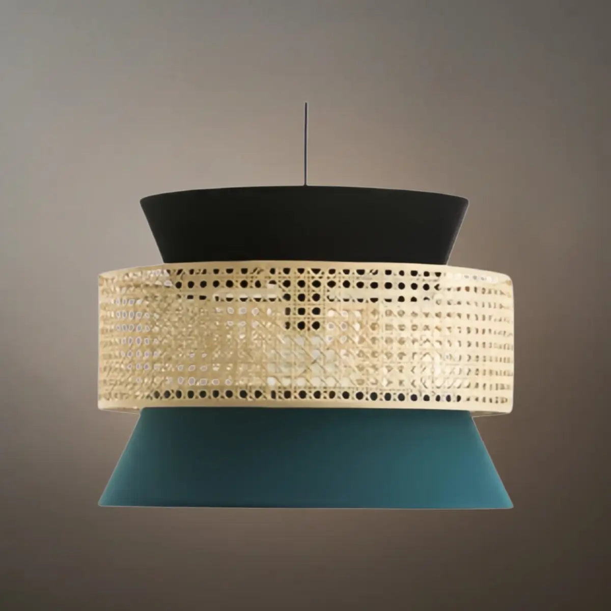 Hooded Pendant Light — Black Metal for Dining Room