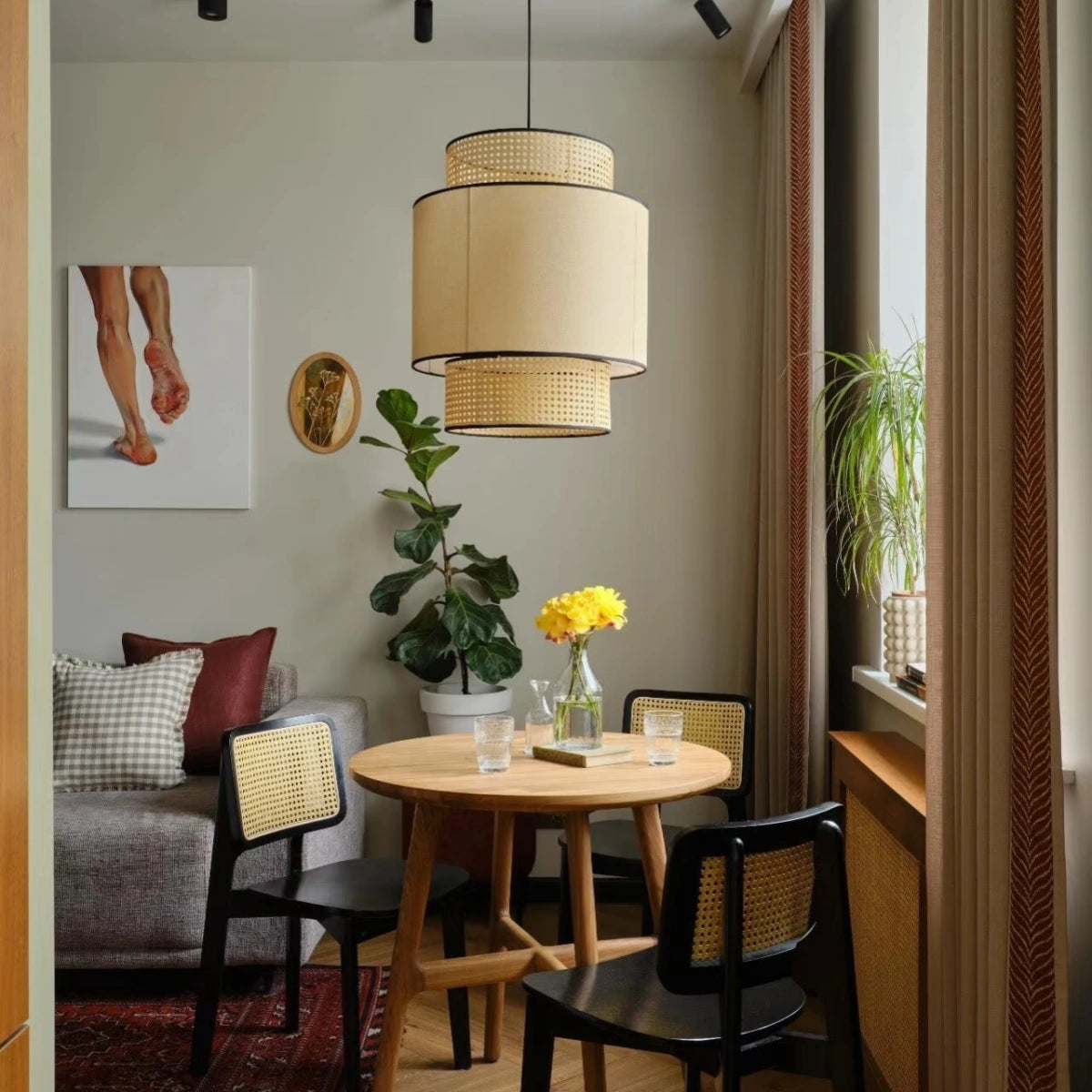 Farmhouse  Pendant Light - Fabric