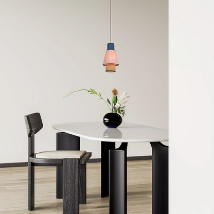 Bamburo Farmhouse Cylindrical Pendant Light - Fabric
