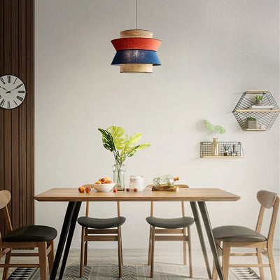 Bamburo Farmhouse Wood Pendant Light - Rustic