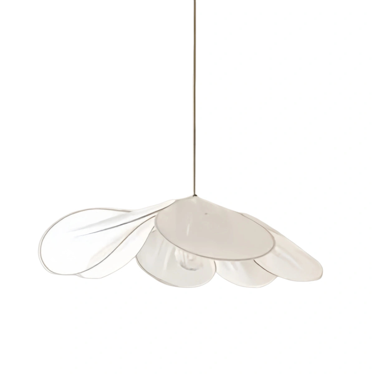 Zenno Art Deco Floral Metal & Fabric Pendant Light