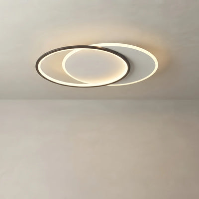 Embrace Modern Black Ceiling Light – Metal & Acrylic Geometric Design for Bedroom