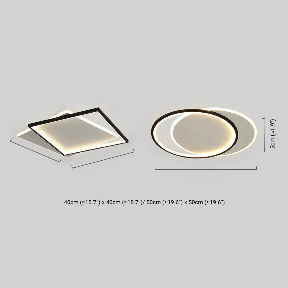 Ceiling Light – Metal & Acrylic Geometric Design for Bedroom