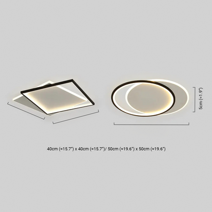 Ceiling Light – Metal & Acrylic Geometric Design for Bedroom