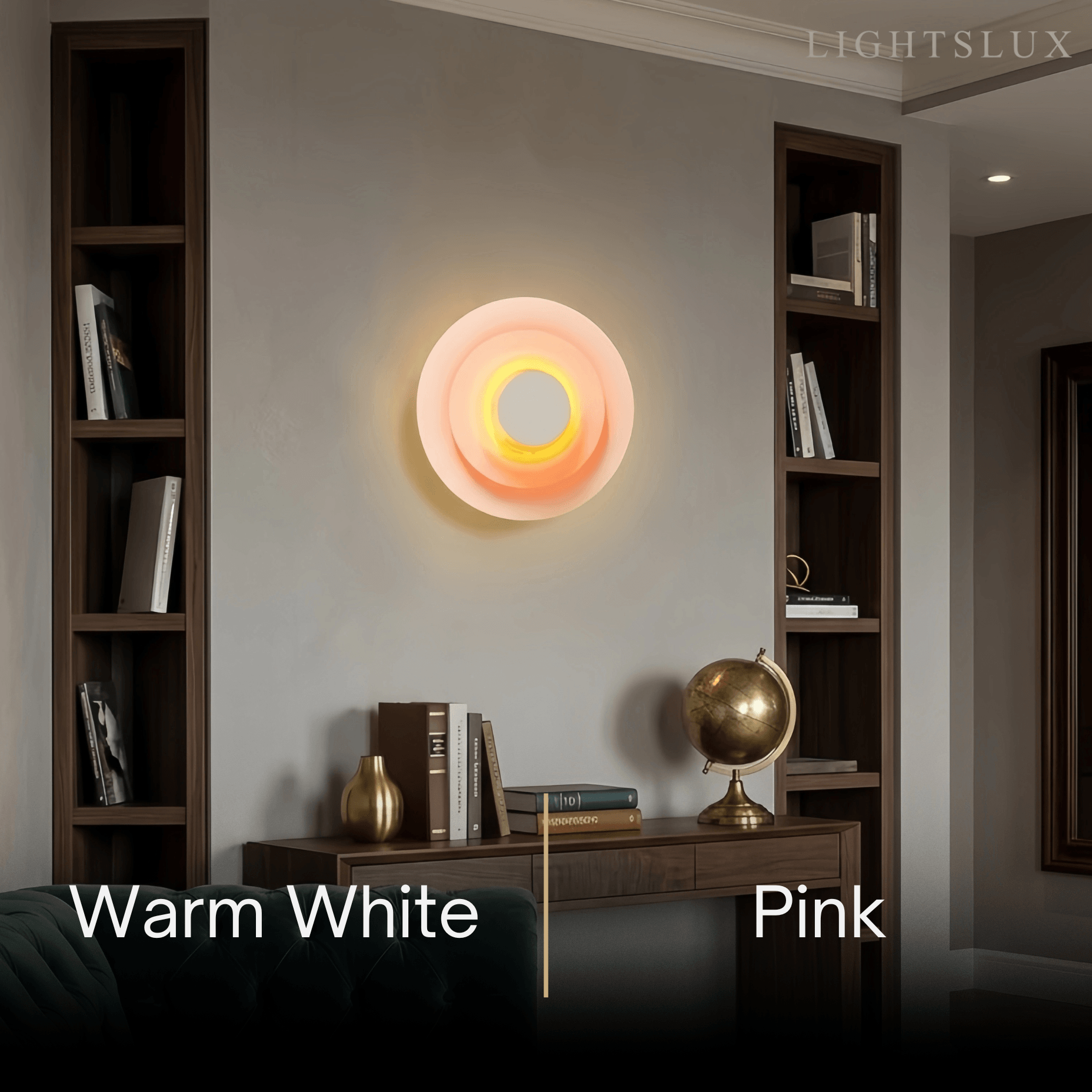 Morandia Morandi Metal Wall Lamp - Blue/Pink/Yellow Round Design for Living Room