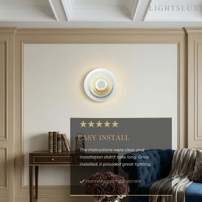 Morandia Morandi Metal Wall Lamp - Blue/Pink/Yellow Round Design for Living Room