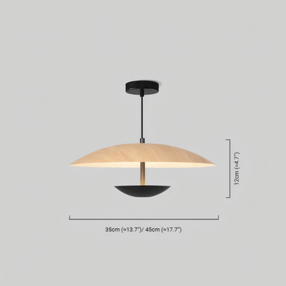 Nordic Hooded Pendant Light Dimension
