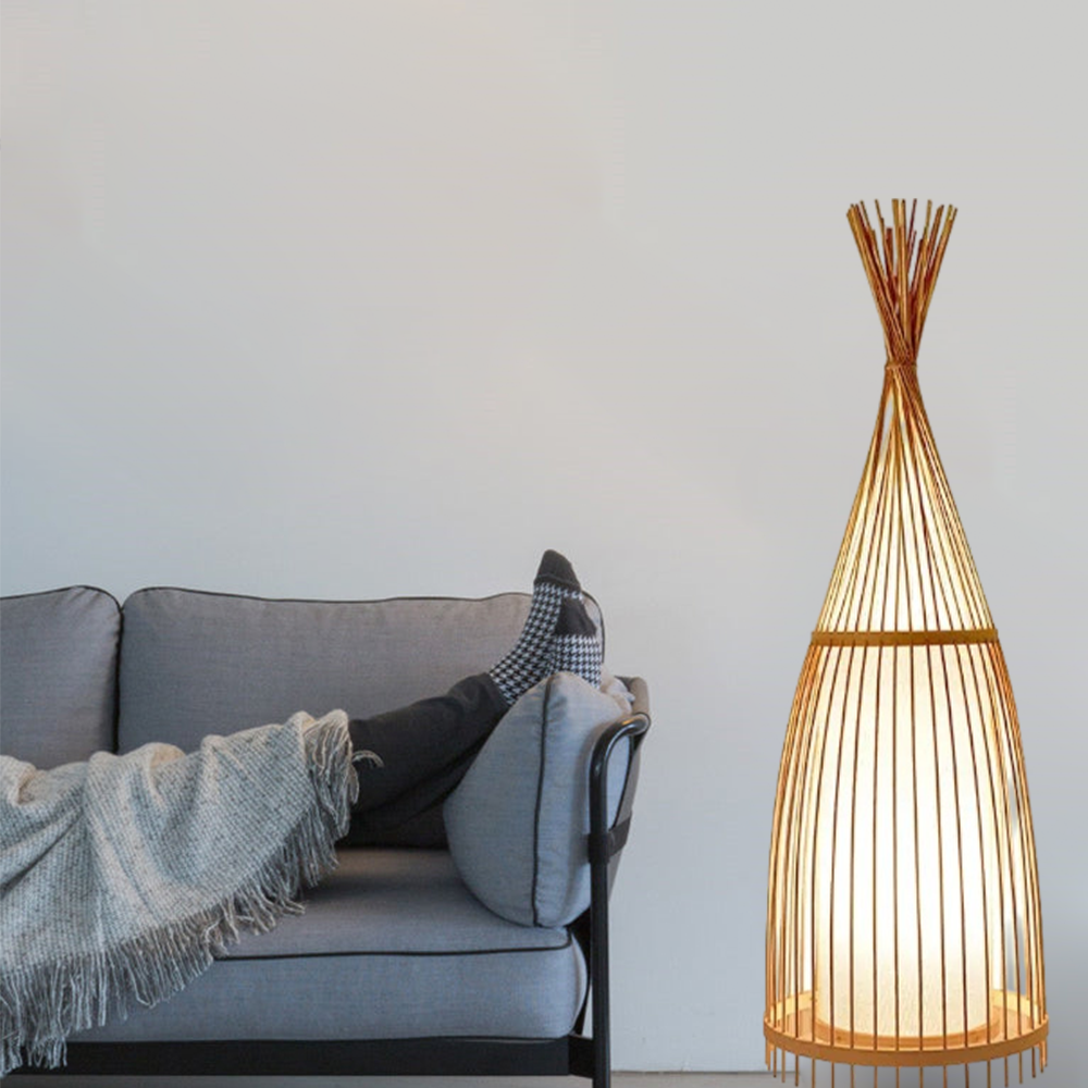Bottle-Shaped Standing Floor Lamp – Living Room