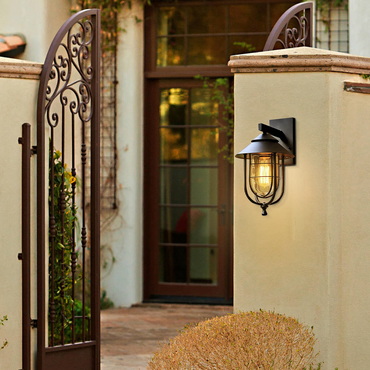 Industrial Black Outdoor Wall Lamp  for Entrance wall