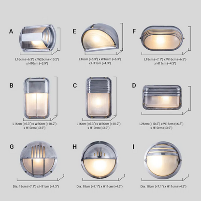 Modern Geometric Outdoor Wall Lamp 