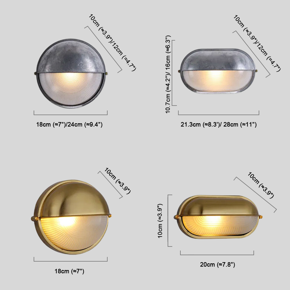Modern Round Outdoor Wall Lamp