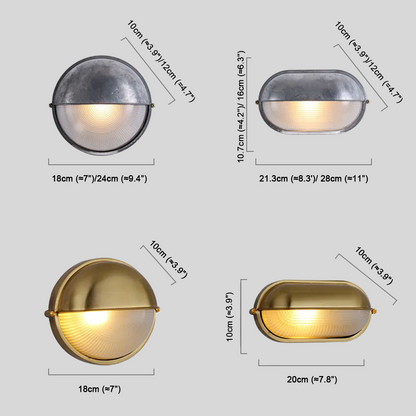 Modern Round Outdoor Wall Lamp