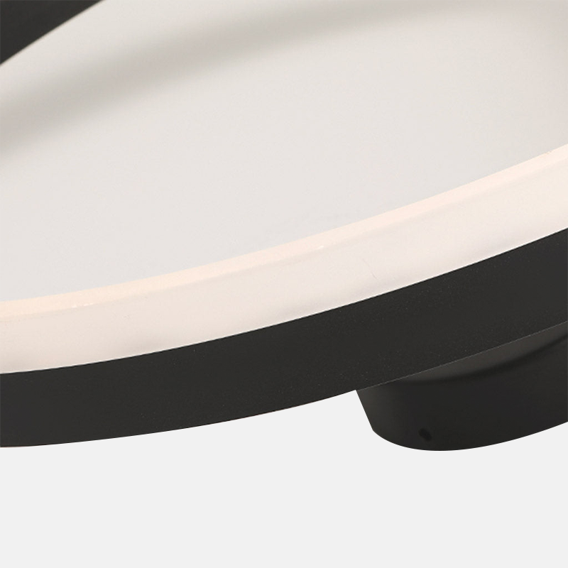 Modern Circle Ceiling Light Black Detail