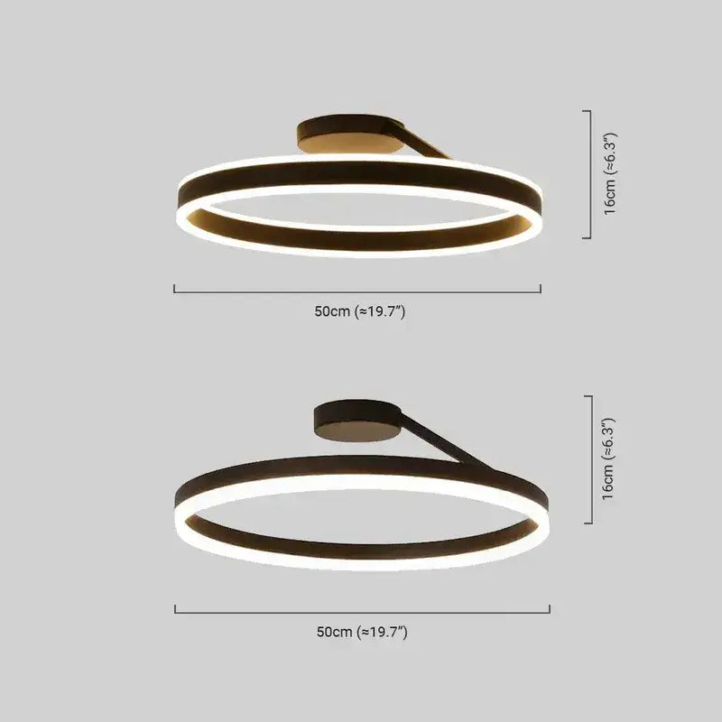 Modern Circular Flush Mount Ceiling Light Size