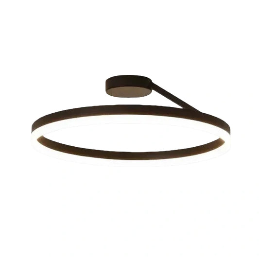 Embrace Modern Circular Flush Mount Ceiling Light – Black/White for Bedroom