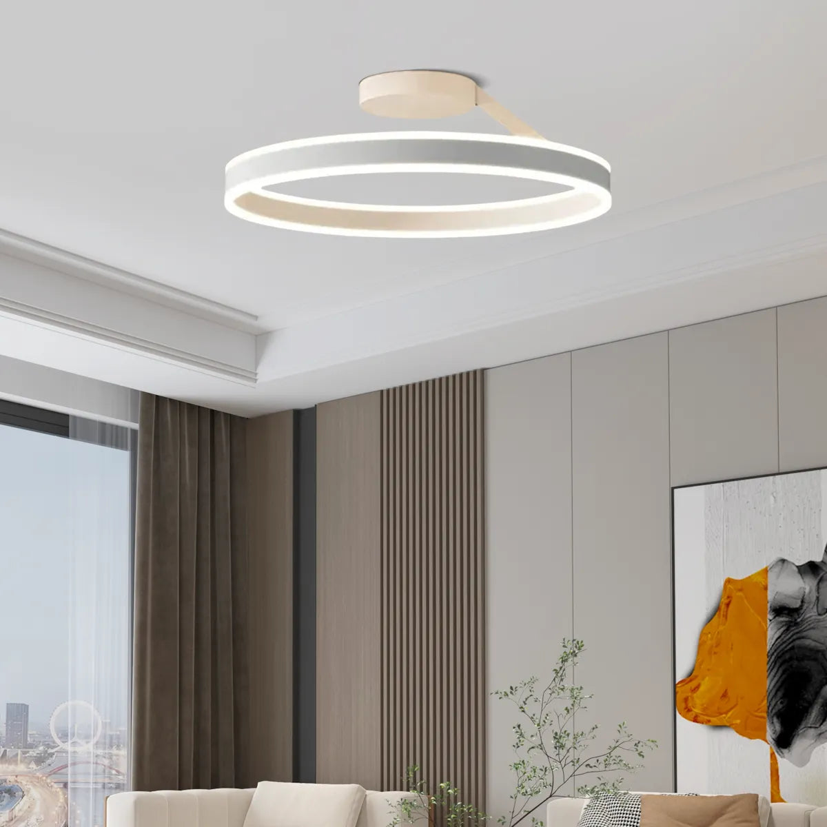 Modern Circular Flush Mount Ceiling Light 